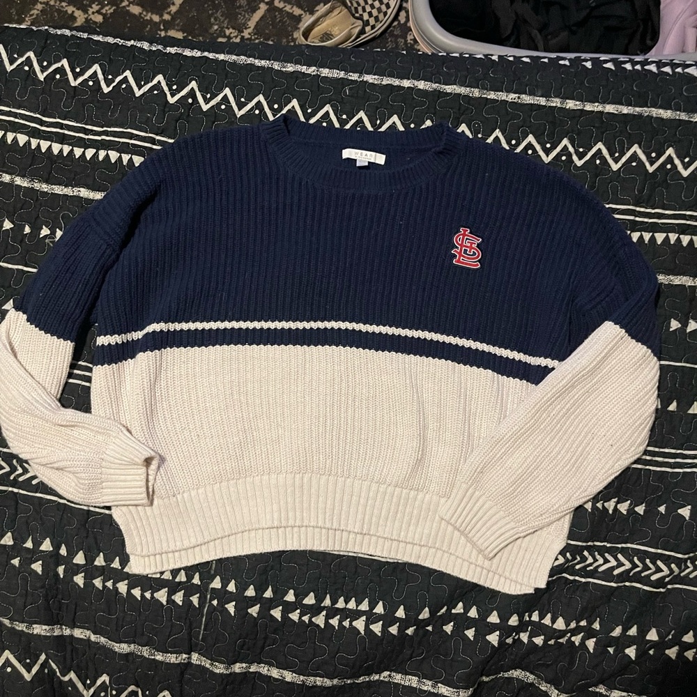 Knit STL Cardinals sweater